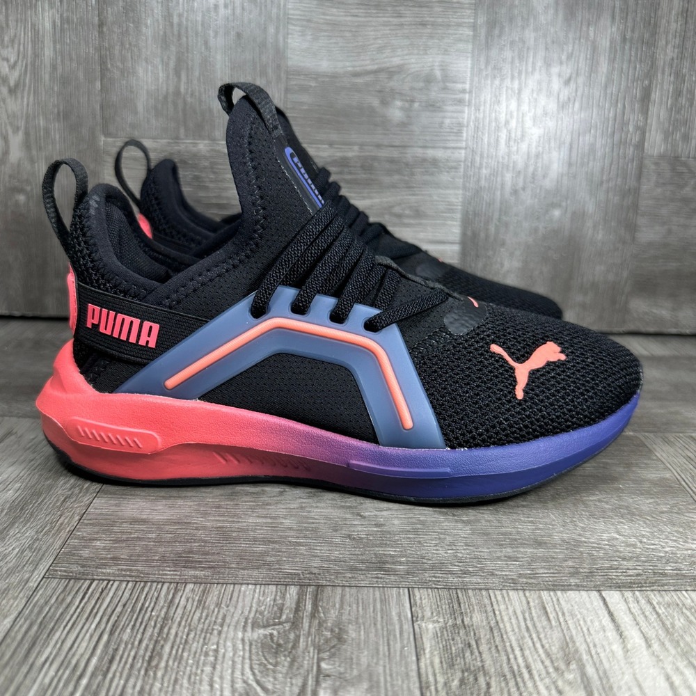 Puma Softride Enzo 5 Sneaker Kids 13C Black Pink Purple Gradient NEW 401511-04